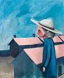 SCHOOLGIRL AND BUILDINGS, c.1952 – 53 by Charles Blackman, oil on composition board, offered Sep 2016