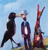 The Secret Ii, 1992 (From ‘D.H.Lawrence’ Series) by Garry Shead, oil on board, sold Sep 2016