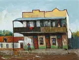 Terrace Houses Balmain by Sali Herman, 1966, oil on canvas, offered Sep 2016
