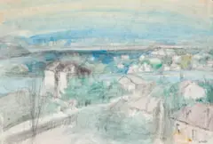 Sydney by Lloyd Rees, 1974, pencil and watercolour on paper, sold Sep 2016