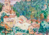 Monastery At Portofino by John Peter Russell, 1920, pencil and watercolour on paper, sold Sep 2016