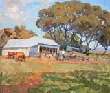 The Barn by Horace Trenerry, c.1924, oil on canvas, sold Sep 2016