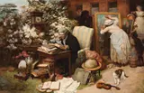 Spring Cleaning by William Strutt, 1892, oil on canvas, sold Sep 2016