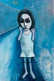 Girl In A Lane by Robert Dickerson, c.1962, oil on composition board, offered Sep 2016