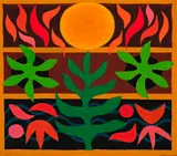 Canticle Of The Sun Ii by John Coburn, 1967, oil on canvas, sold Sep 2016