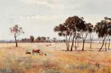 Royal Park, Melbourne – Summer by Albert Edward Aldis, 1892, oil on canvas, sold Sep 2016