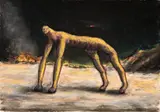 Drawing (Four Legged Figure) by Peter Booth, 1986, pastel on paper, sold Sep 2016