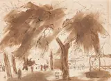 Study For The London Zoo by William Dobell, c.1936, ink and wash on paper, offered Sep 2016