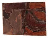 Untitled (Map Of Turkey Creek And Surrounds) by Rover Thomas, c.1984, natural earth pigments and natural binders on composition board, sold May 2016