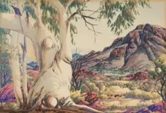 Ghost Gum, Central Australia by Albert Namatjira, watercolour on paper, sold May 2016