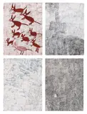 Yolngu’Yulngu And Djorra by Nyapanyapa Yunupiŋu, 2014, four works on paper: felt tip pen and earth pigments on discarded photography paper, sold May 2016