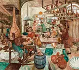The Pottery by John Perceval, 1948, oil, resin and tempera on canvas, sold May 2016