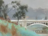 Church Street Bridge, Richmond by Clarice Beckett, oil on board, sold May 2016