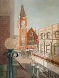 June (Perth Town Hall) by Portia Mary Bennett, 1951, watercolour on paper, offered May 2016