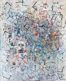 Vibrations by Yvonne Audette, 1965, oil on board, sold May 2016