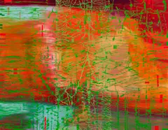 Skid City (Green) by Jon Cattapan, 2006, oil on linen, sold May 2016