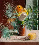 Banksia by Vida Lahey, oil on cardboard, sold May 2016