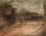 Autumn Landscape, Orange by Lloyd Rees, 1940s, oil on canvas on board, sold May 2016