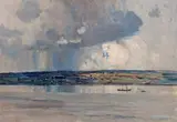 Port Arlington by William Dunn Knox, oil on canvas, sold May 2016