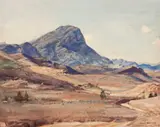 The Rock Of Aroona by Hans Heysen, 1928, watercolour on paper, sold May 2016