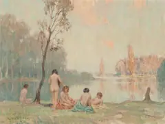 La Vie Champêtre by Charles Wheeler, c.1925, oil on canvas, sold May 2016