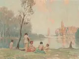 La Vie Champêtre by Charles Wheeler, c.1925, oil on canvas, sold May 2016