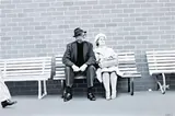 Seated Racegoers by Ivan Durrant, 1975, synthetic polymer paint on composition board, sold May 2016