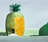 Big Pineapple, Nambour, Queensland by Noel McKenna, 2003, enamel on board, sold May 2016