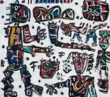 Passing The Pipe by David Larwill, 2004, oil on canvas, sold May 2016