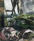 Geoff 24 by Euan MacLeod, 1994, oil on canvas, sold May 2016