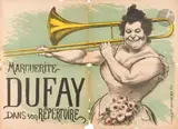 Marguerite Dufay dans son répertoire Chromolithographie. Non entoilée. Imp. Edw. Ancourt, 83 faubourg St Denis, Paris. Une des très rare affiches de cet excelle by Louis Anquetin, Affiche en bas à droite (Lugt, sold Apr 2025