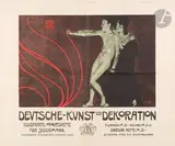 Deutsche-Kunst und Dekoration, 1898 Chromolithographie. Non entoilée by Joseph Rudolf Witzel, Affiche, sold Apr 2025
