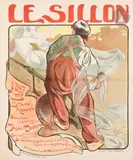 Le Sillon, 5e Salon annuel au Musée Moderne, 1897 Chromolithographie. Non entoilée. Imp. J.E. Goosens, Bruxelles, Lille. Atelier Paul Veroussen by Victor Mignot, Affiche belge, sold Apr 2025