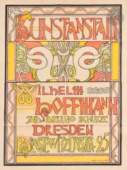 Kunstanstalt, Wilhelm Hoffmann, Dresde, 1896 Chromolithographie en 2 feuilles. Non entoilée. Imp. Wilhelm Hoffmann, Dresde by Richard Müller, Affiche, Ed, sold Apr 2025