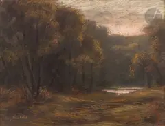 La Clairière by Auguste Pointelin, Pastel, sold Mar 2025
