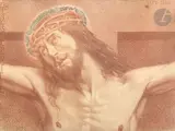 Jésus crucifié by Alexandre Séon, Sanguine et sanguine brûlée, sold Mar 2025