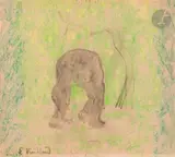 Monsieur Bute, projet de programme pour le Théâtre Libre by Édouard Vuillard, vers 1890, Crayon gras, sold Mar 2025
