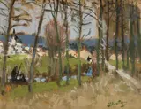Sentier au bord de la rivière by Pierre Eugène Montézin, Gouache, sold Mar 2025