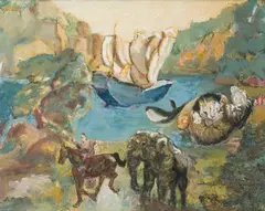 L’Arche de Noé by Max Jacob, Gouache sur papier fort, sold Mar 2025