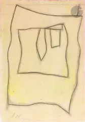 Composition by Jean Arp, vers 1960, Fusain et aquarelle, sold Mar 2025