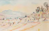 Paysage Drômois by André Lhote, 1931, Aquarelle, sold Mar 2025