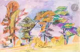 Paysage provençal by André Lhote, 1949, Gouache, sold Mar 2025