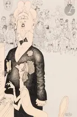 La Pédale vient de casser ! Le ténor Ne vous affolez pas, servez-vous du frein de secours ! by Albert Dubout, Encre de Chine et aquarelle, sold Mar 2025