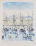 Le Port de Cannes by Emmanuel Bellini, Lithographie, sold Jul 2022