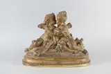 Les deux amours by Fernand Cian, Terre cuite patinée, sold Jul 2022