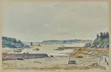 Marée basse à Bréhat by Lucien Seevagen, Aquarelle, sold Jun 2022