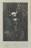 Dans le dédale des branches la blême figure apparaissait (Pl. II pour Le Juré, monodrame en cinq actes par Edmond Picard et Odilon Redon, Bruxelles, Veuve Monno by Odilon Redon, Lithographie, sold Jun 2022