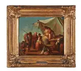 L'arracheur de dents by Johann Georg Trautmann, Panneau de hêtre, une planche, non parqueté, sold Jun 2022