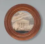 Vue de l'église de la Madeleine by Jean-Batiste Lesueur, Aquarelle, sold Oct 2019