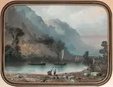 Voiliers sur la rivière by Eugène Ciceri, Gouache, sold Oct 2019
